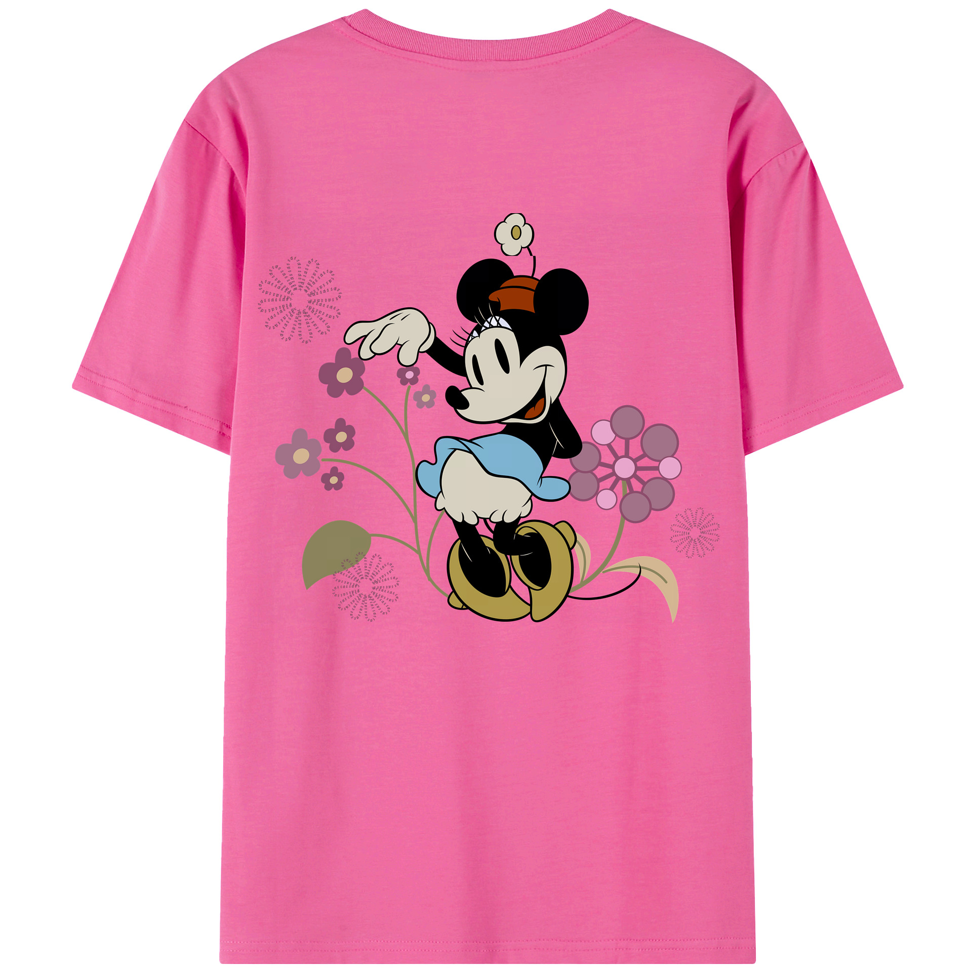 （画像用） ミッキーマウス Mickey Mouse レディース半袖Tシャツ(バックプリント)